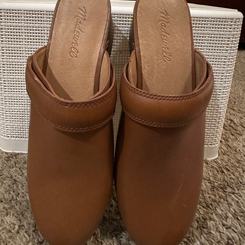 Madewell Brown Mules Comfortable Slip-On Shoes